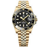 New PD-1662 V5 Men Mechanical Watches Luxury Ceramic Bezel Automatic Watch 100M Waterproof GMT WristWatch for Men