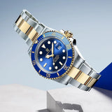 Luxury Design Water Ghost Series Classic Blue Dial Luxury Automatic Stainless Steel 100m Waterproof Mechanical Watch