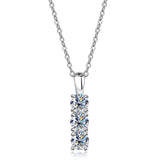 Captivating 1.5cttw Real D Colour VVS1 Full Moissanite Diamonds Necklace For Women  - 925 Sterling Silver Fine Jewellery