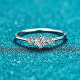 Terrific VVS1 D Colour Moissanite Diamond  925 Sterling Silver Engagement Ring