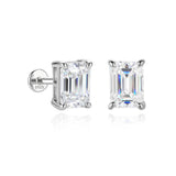 Pear, Princess, Marquise, Cushion Asscher Cut Silver Moissanite Diamonds Stud Earrings