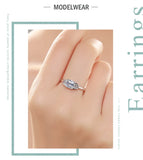New Luxury Cushion Cut AAAA Lab Created Diamond Sterling Silver Square Ring