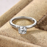 Marvelous Solitaire 1.0CT 6.5MM D Moissanite Diamond Rings  Fine Jewellery