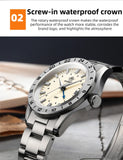 NEW Luxury Brand 38mm Stainless Steel GMT Movement Sapphire Glass 20Bar Waterproof AD2063 Diver Quartz Watches