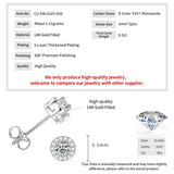 Super 5mm/6.5mm Moissanite Diamonds Halo Stud Earrings for Women Men Fine Jewellery