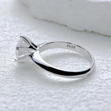 Outstanding 1-5CT VVS1 D Colour Moissanite Diamonds Solitaire Silver Wedding Ring