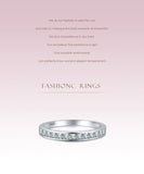 Classic Stackable Sterling Silver Simple Shining AAAA Lab Created Diamond Ring