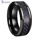 Red Opal Dragon Inlay Superior 8MM Mens Womens TungstenEngagement Wedding Rings