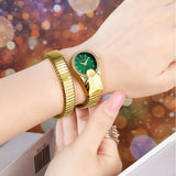 New Snake-Shaped Zircon Diamond-Set Quartz Women's Bold Fashion Watch