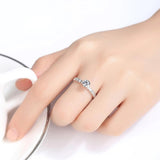 Honeycomb Design VVS1 D Colour 1/2CT Moissanite Wedding Engagement Rings For Women Sterling Silver Fine Jewellery