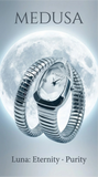 Luxury Silver Stainless Steel Coil Bracelet Quartz White Dial Crystal Snake Watch