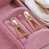 14 Karat Gold Filled Luxury Vintage Triangle Dangle Trendy Earrings For Women