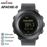 Free Diving Altimeter Barometer Compass 10ATM Waterproof Outdoor Sports Watches