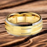 Double Groove Dome Polishing with Chamfering New Men's and Women's Tungsten Ring