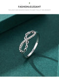 Original 925 Sterling Silver Infinite Love Charm AAAA Simulated Diamond Finger Ring - Brand Trendy Fine Jewellery - The Jewellery Supermarket