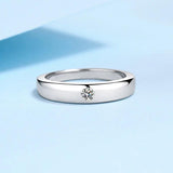 Excellent 3mm Moissanite Diamond S925 Silver Women Men's Ring  - Couple Wedding Engagement Ring With Certificate