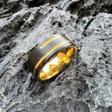 Special Groove Finish 8mm Two Colours Cool Men Women Tungsten Rings Comfort Fit