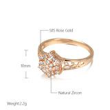 Luxury Hexagon Cut 14K Filled Rose Gold AAA Zircon Diamonds Full Paved Ring - High Quality Jewellery