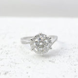 Dazzling VVS11CT Moissanite Diamond Rings for Women Silver Classic Engagement Wedding Jewellery With GRA Certificate