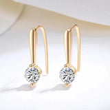 Light Luxury D Colour VVS1 0.5 Carat * 2 Moissanite Diamonds Earrings Fashion Design Sense Silver Fine Jewellery