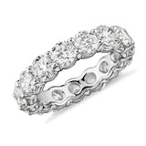 Terrific VVS1 D Colour Moissanite Diamonds Full Eternity 925 Sterling Silver Ring