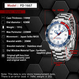 New Top Brand Men's Watch 007 Commander Luxury Mechanical 100m Waterproof Calendar Japan NH35 Men's Wristwatches