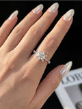 Strking Sunflower  Design 1 Carat VVS1 D Colour Moissanite Diamond Ring