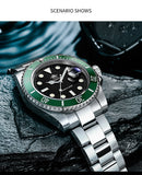 Classic Watch with Ceramic Bezel 200m Water Resistant Casual Quartz Watch