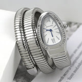 Luxury Fashion Unique Snake Shape Women's Watches - Zircon Diamonds Bling Gold Luxury Quartz Ladies Watches