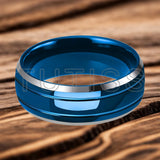 Double Groove Dome Polishing with Chamfering New Men's and Women's Tungsten Ring