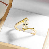 GRA Certified 5x10mm Marquise Cut Moissanite Diamond Solitaire Rings, 925 Sterling Silver Wedding Fine Jewellery