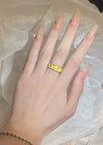 Classic New 925 Yellow Handmade Enamel Cross Wilderness Crown Pattern Ring