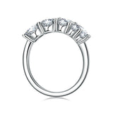 Double-row Wrap Open Twist Sparkling 10 Stone 3.26cttw Moissanite Diamonds Ring