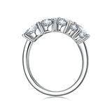 Sparkling Silver 10 Stones 3.26cttw Twist Shank Wedding  Engagement Moissanite Diamonds Eternity Jewellery Rings  - The Jewellery Supermarket