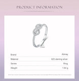 Top Quality Sterling Silver Fashion Shiny Clear AAAA Lab Created Diamond Geometric Ring