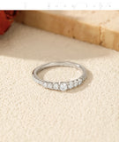 Exquisite Round VVS1 D Colour Moissanite 925 Sterling Silver Ring Fine Jewelry