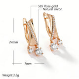 Dazzling 14K Gold Filled AAA Zircon Diamonds Dangle Earrings Fine Jewellery