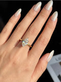 Luxury Fashion 1CT 2CT VVS1 D Colour Marquise Moissanite Diamond Engagement Ring