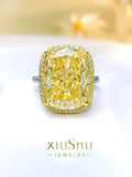 Outstanding Fashionable Green , Yellow Rings with High Quality AAAAA High Carbon Diamonds Luxury Jewellery  - The Jewellery Supermarket