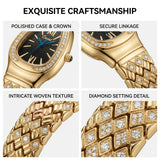 New Arrival Black Dial Alloy Strap Vintage Fashion Classic Quartz Watch