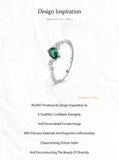 Simple Green Oval AAAA Lab Created Diamond Sterling Silver Ring Minimalist Ring
