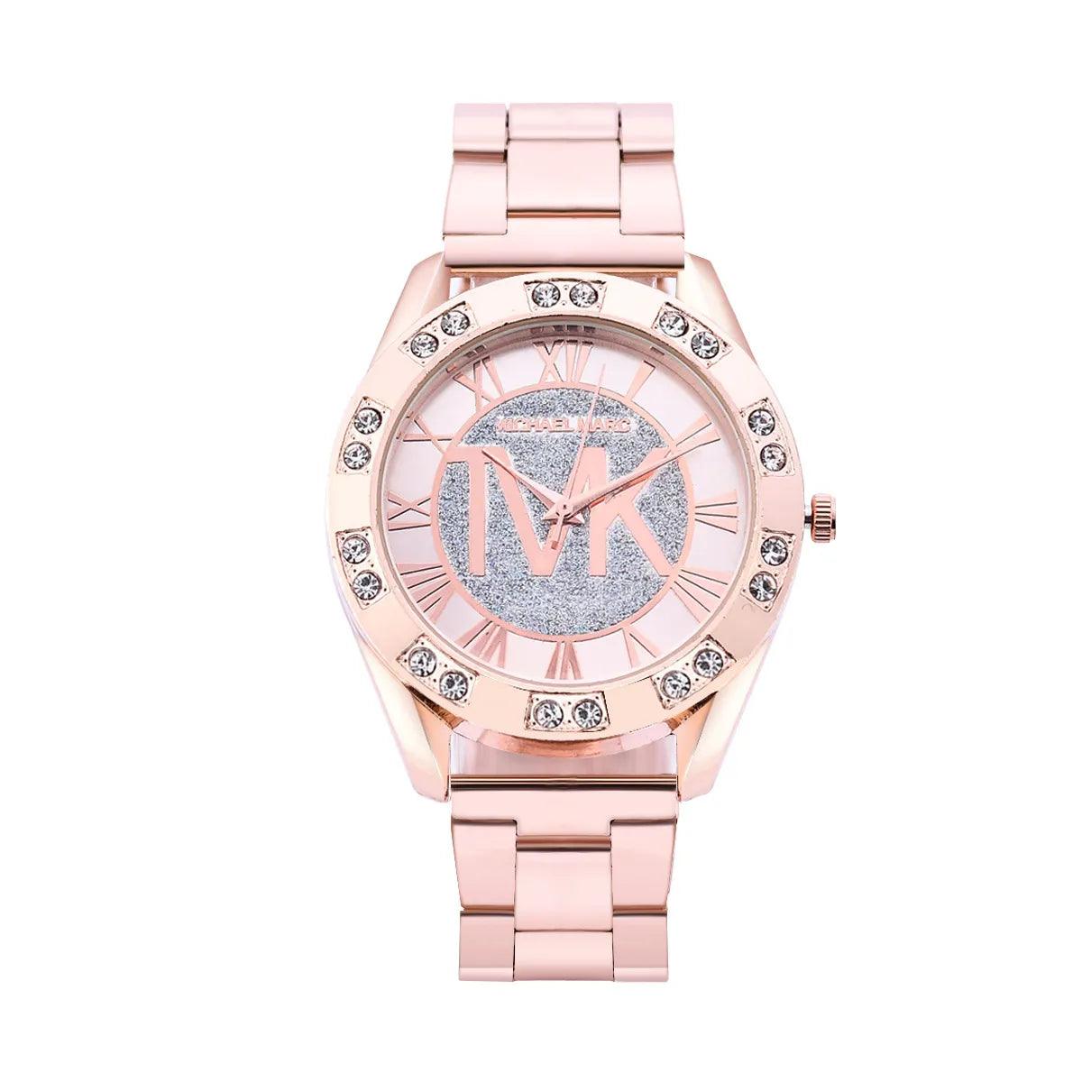 New European Fashion Luxury Brand Quartz Casual Stainless Steel Ladies Watches with CZ Crystals - Ideal Gifts - The Jewellery Supermarket