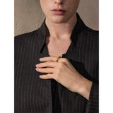 18K Gold Plated Stainless Steel  Heart Love Casting Open Ring Popular Fashion Jewellery
