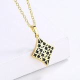 New Creative Diamond-shaped High-quality Handcrafted Enamel Necklace
