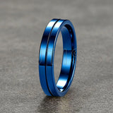 Classic 4mm Multicolour Tungsten Carbide Wedding Engagement Rings For Men Women