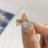 Super Bowknot Design D Colour VVS1 0.5CT Moissanite Diamond Rings For Women Sterling Silver Wedding Fashion Jewellery
