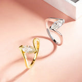 New Design 1CT Marquise Cut VVS1 D Colour Moissanite Diamond Solitaire Silver Ring