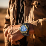 New Personalized Fashion Triangle Hollow Men's Mechanical Watch - Leisure Retro Fully Automatic Mechanical Watch