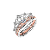 Dazzling VVS1 D Colour 0.3CT Moissanite Diamonds Engagement Wedding Crown Rings - 925 Silver GRA Certified Jewellery