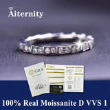 Stunning  VVS1 D Colour 100% Moissanite Diamond Eternity 925 Sterling Silver Wedding Engagement Rings for Women